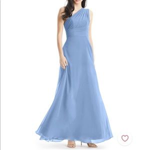 Azazie Ashley Dress in Steel Blue - Size A2